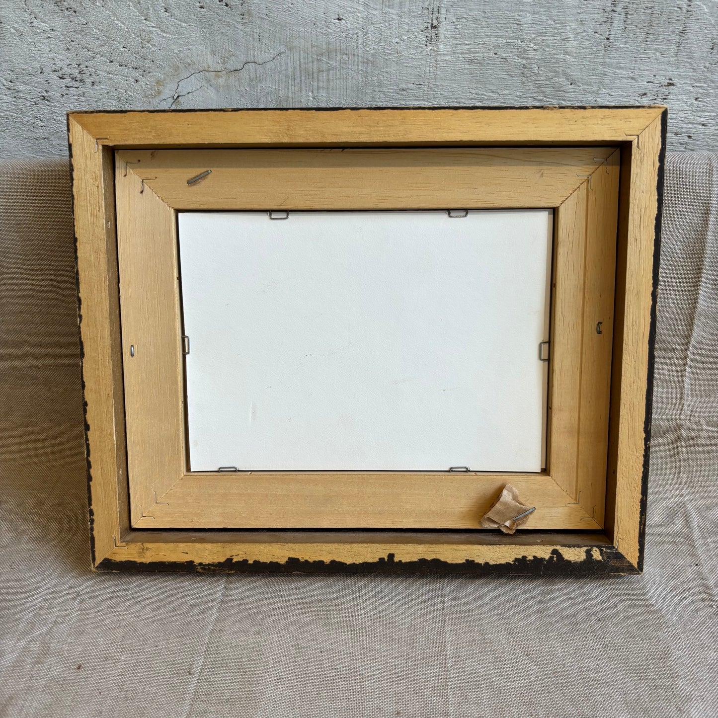 Vintage Floral Art w/ Gold Frame + Fabric Surround -XS