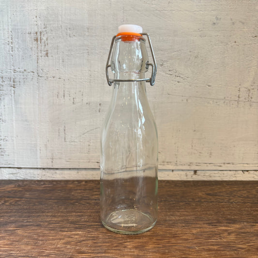 Vintage Glass Bottle w/ Metal Flipper Lid - SM