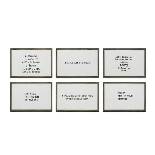 Saying on Framed Easel - 6" x 4"