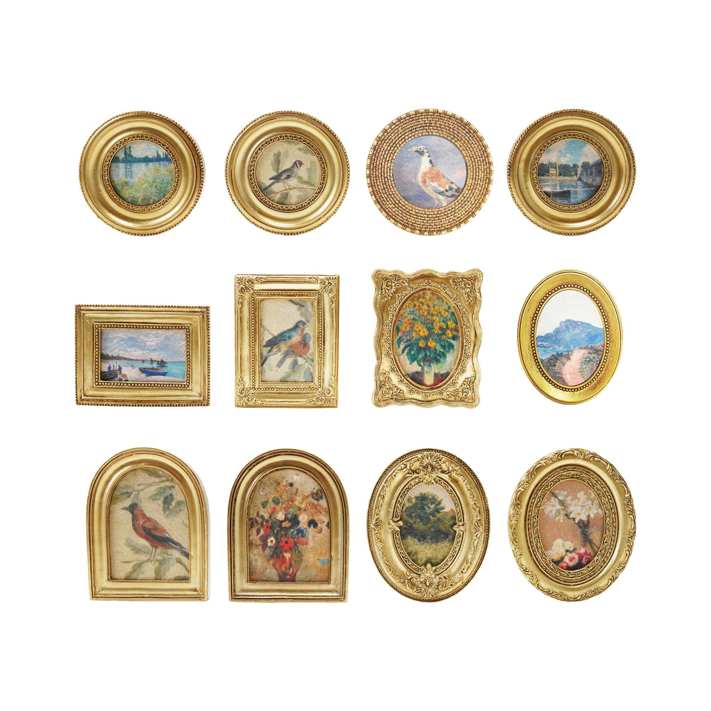 Resin Picture Frame Magnet - Gold Frame