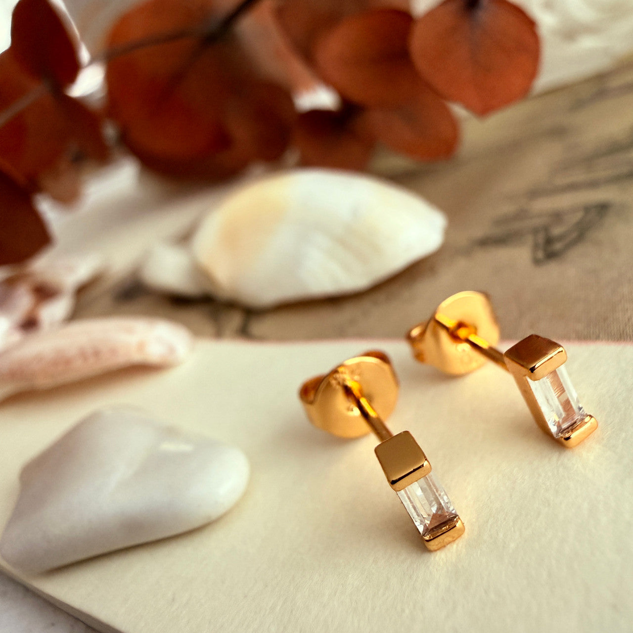 Carroll Baguette Crystal Stud Earring