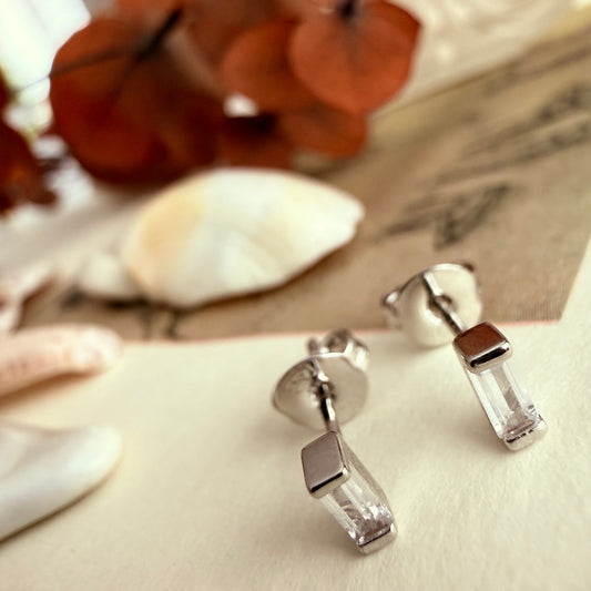 Carroll Baguette Crystal Stud Earring