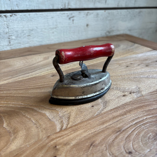 Vintage Mini Iron w/ Red Handle