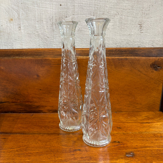 Vintage Geometric Glass Vase