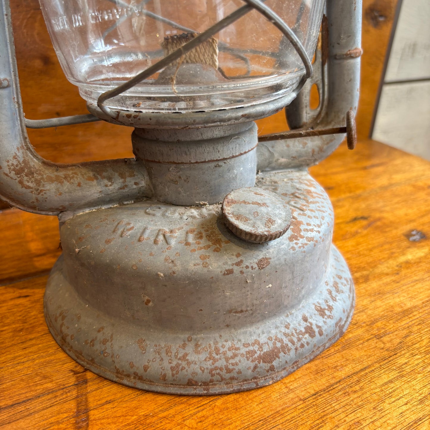 Vintage Beacon Oil Lantern - Grey