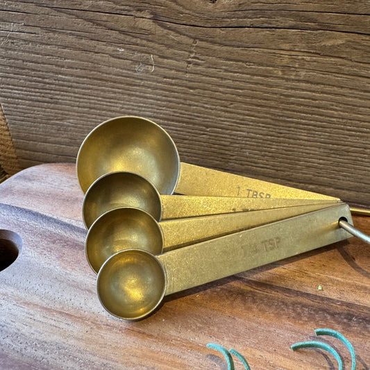 Measuring Spoons S/4 - Tumbled Gold