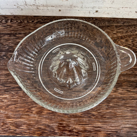 Vintage Glass Ribbed Juicer- LG