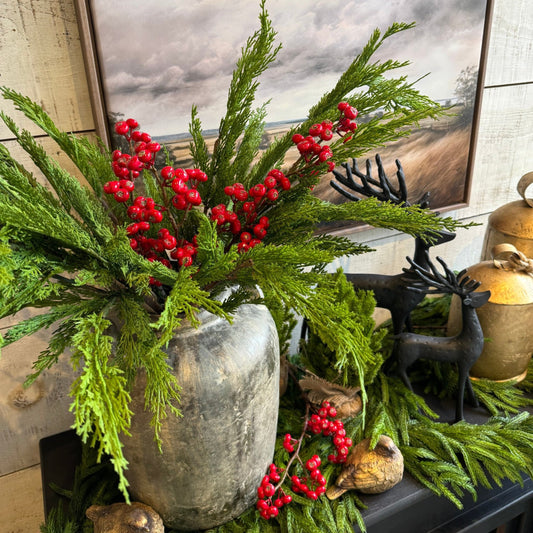 Faux Berry Stem - 22"H