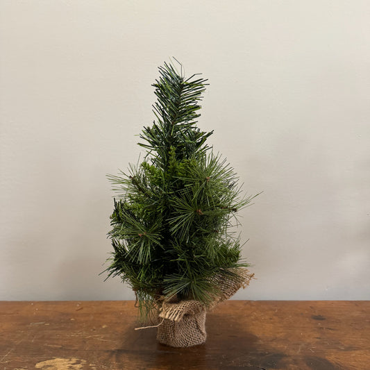 Faux Pine Tree w/ Burlap Base