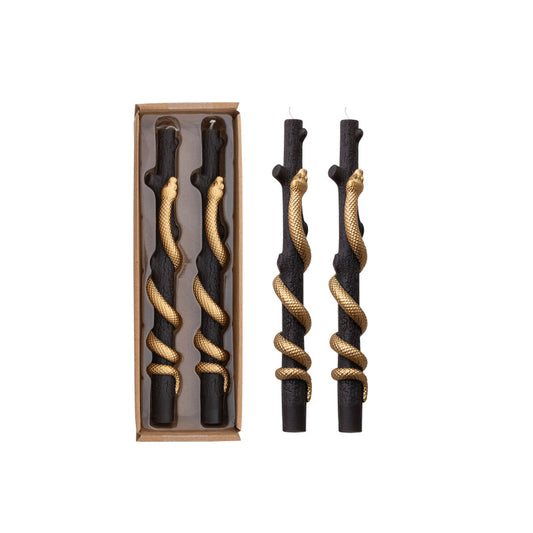 Snake Taper Candles - Set of 2