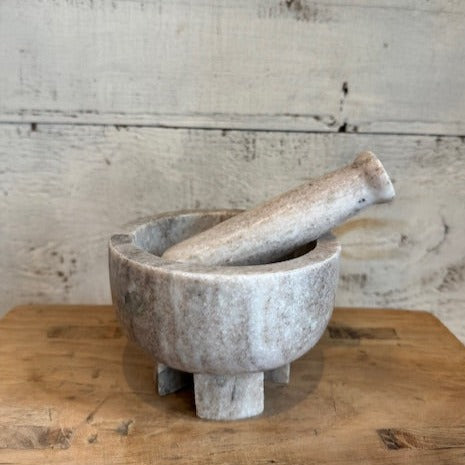 Marble Mortar + Pestle