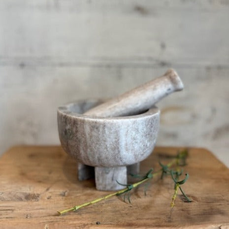 Marble Mortar + Pestle