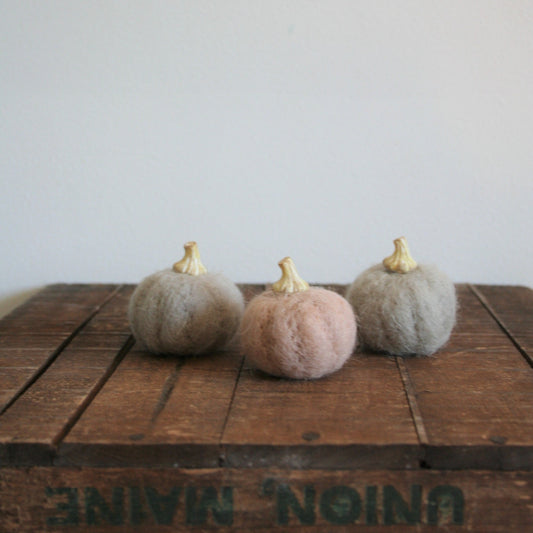 Wool Felt Pumpkin -  small
