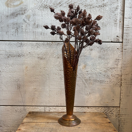 Vintage Hand Hammered Copper Vase