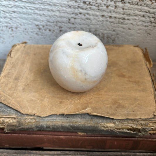 Vintage Alabaster Apple Paperweight