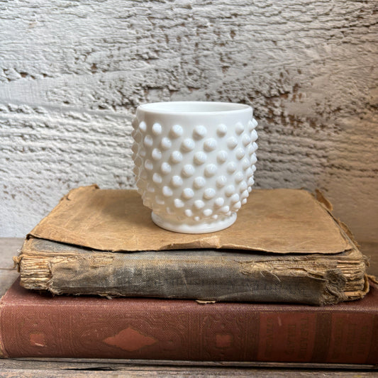 Vintage Hobnail Milk Glass Cup