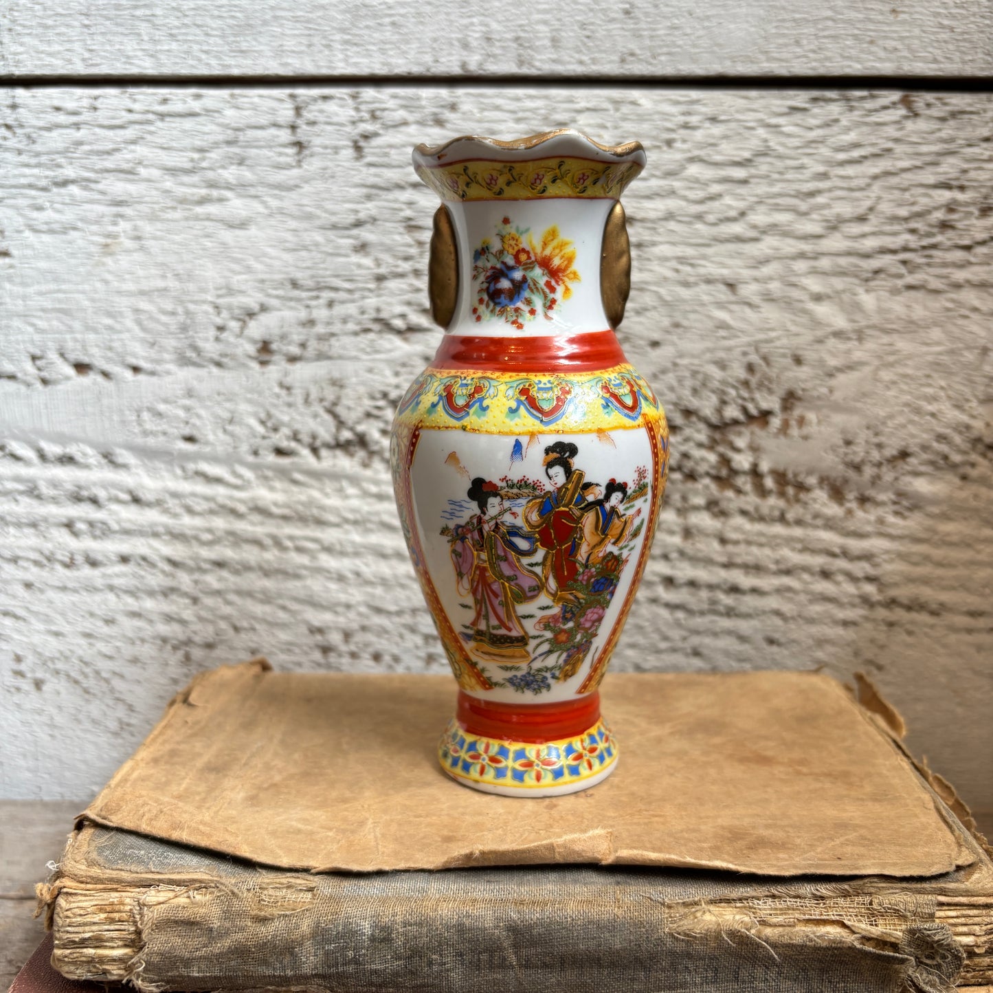 Vintage Satsuma Porcelain Vase
