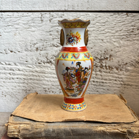 Vintage Satsuma Porcelain Vase