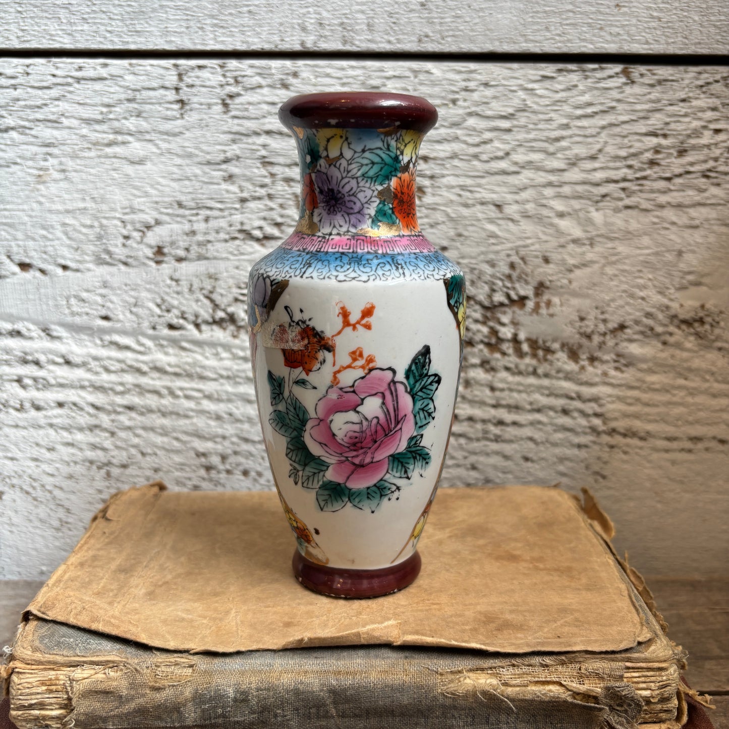 Vintage Satsuma Porcelain Vase