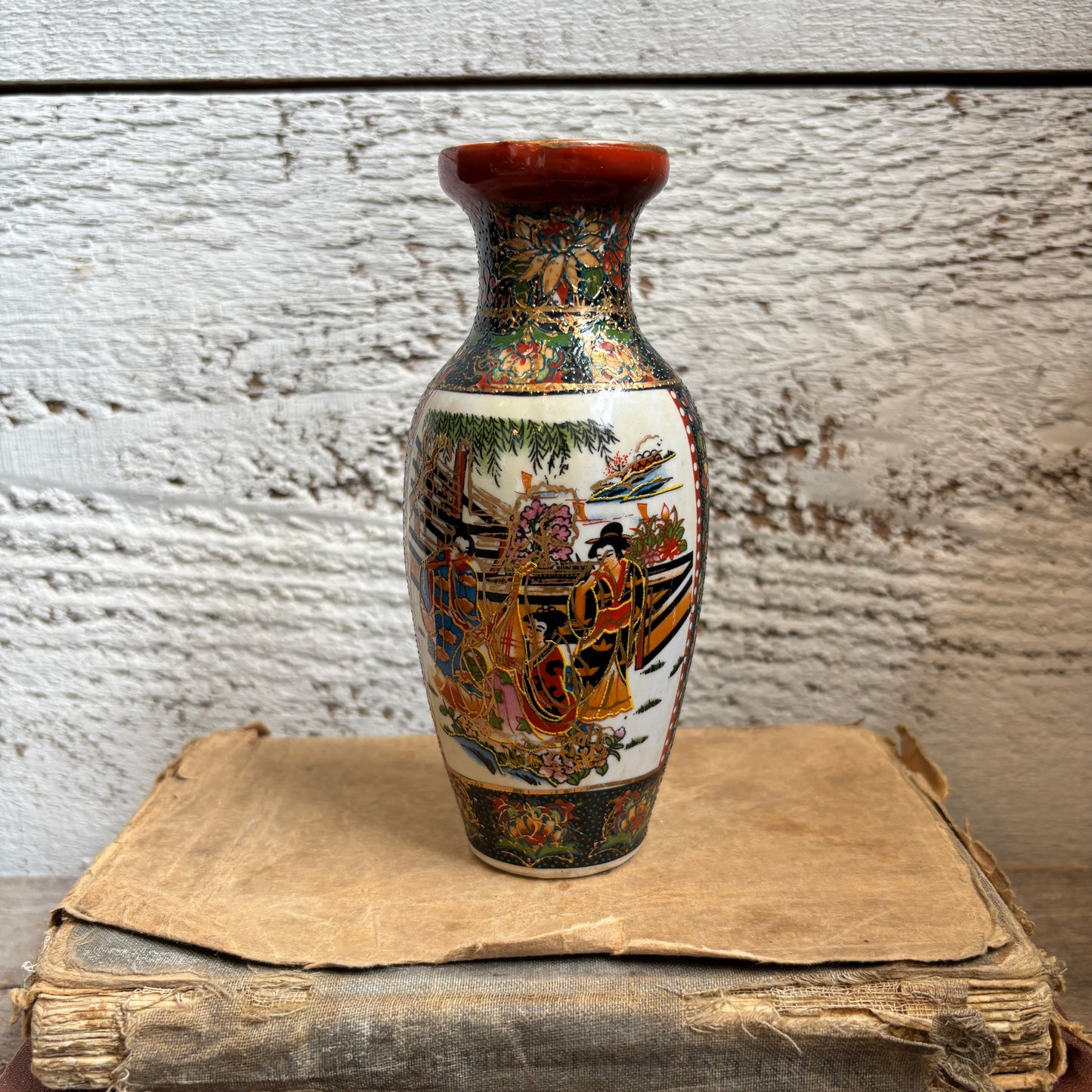 Vintage Satsuma Porcelain Vase