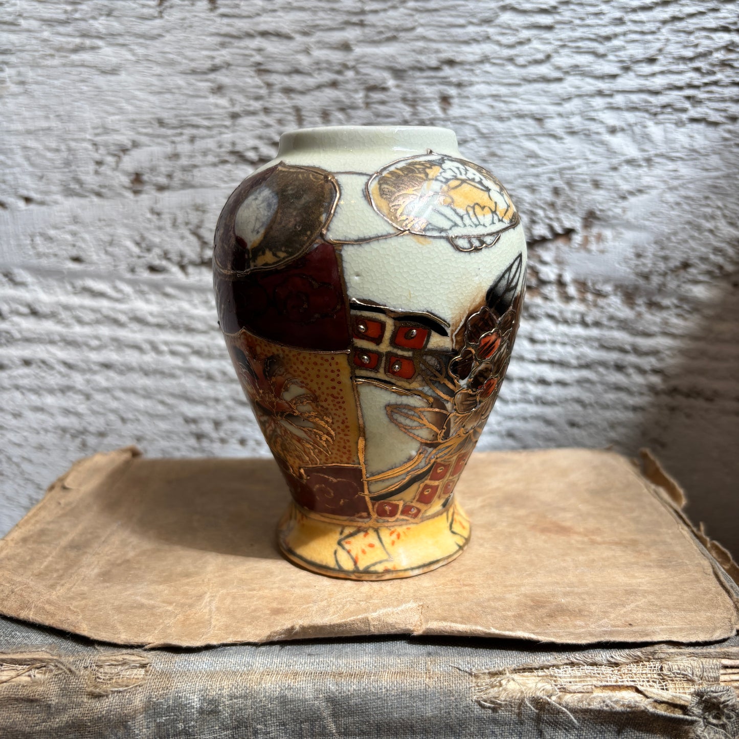 Vintage Satsuma Porcelain Vase