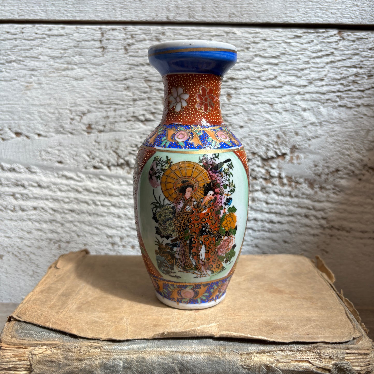 Vintage Satsuma Porcelain Vase
