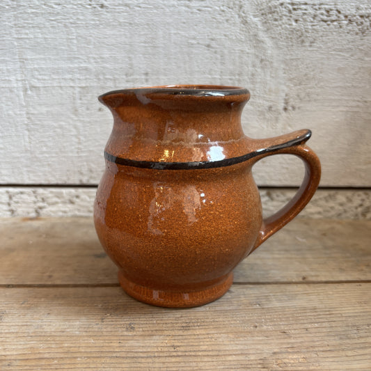 Vintage Franciscan Creamer - Brown w/Black Stripe