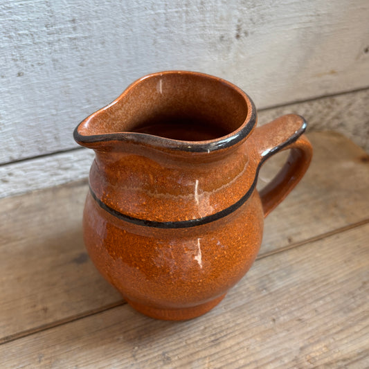 Vintage Franciscan Creamer - Brown w/Black Stripe