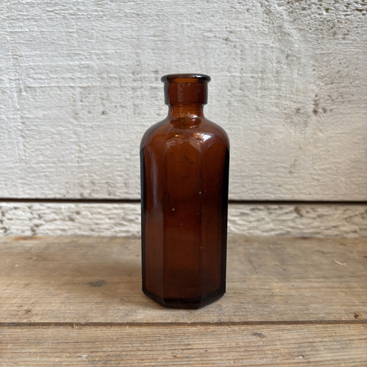 Vintage FGC 8 Milton Amber Glass Medicine Bottle