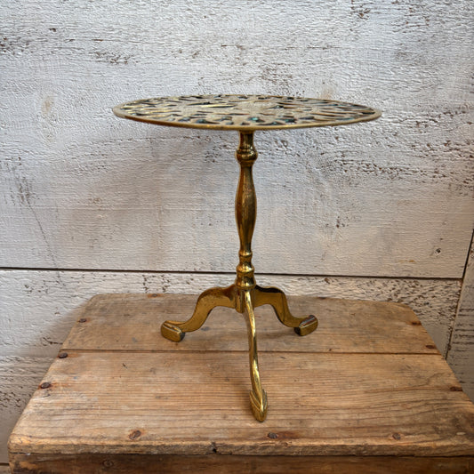Vintage Brass Trivet Stand - Ship Design