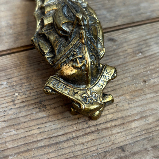 Vintage Brass Cutty Sark Door Knocker