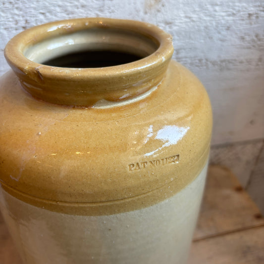 Vintage Stoneware Mustard Crock - LG