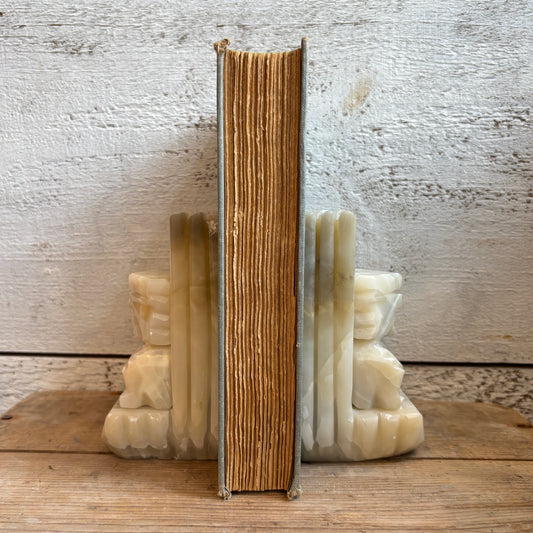 Vintage Onyx Stone Bookends (Set of 2)