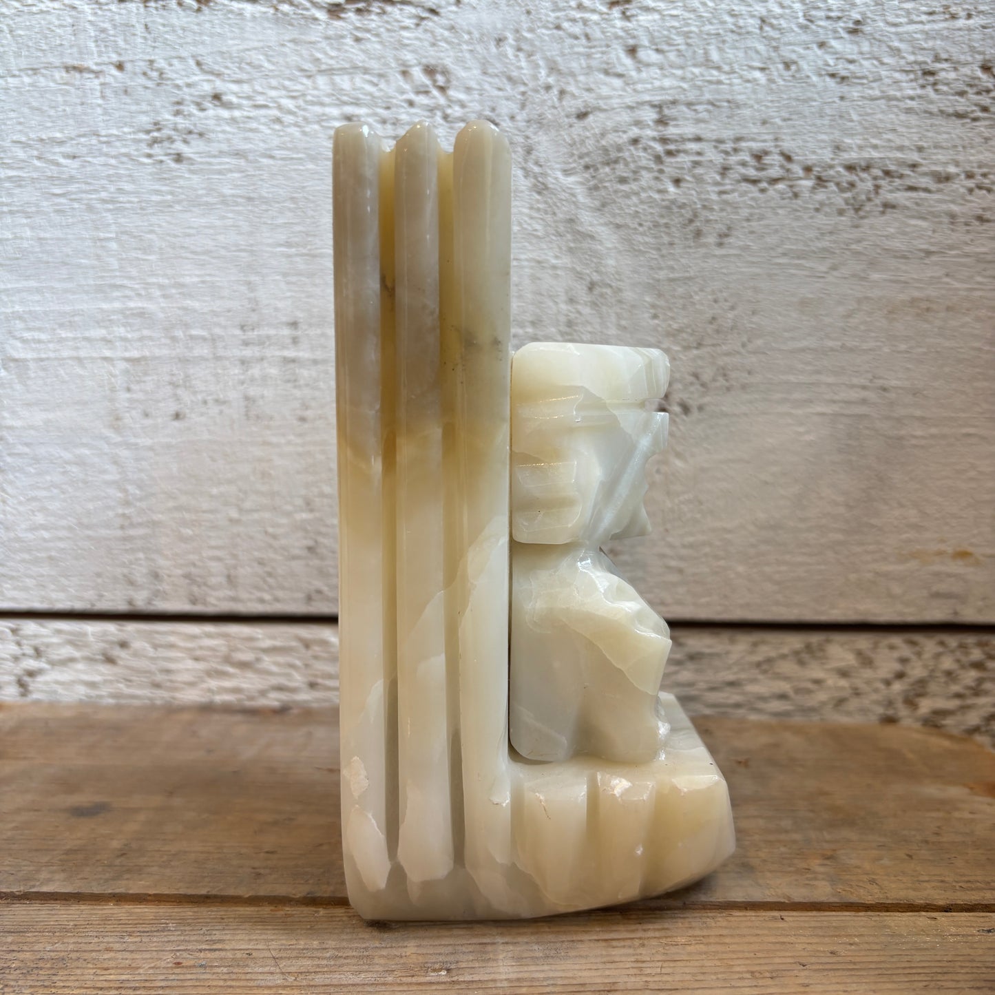 Vintage Onyx Stone Bookends (Set of 2)