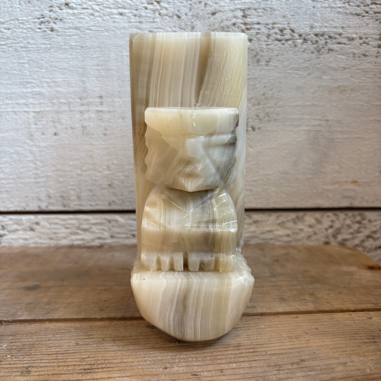 Vintage Onyx Stone Bookends (Set of 2)
