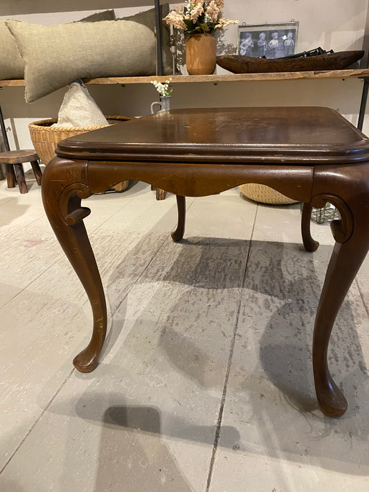 Vintage Small Wood Table - Dark