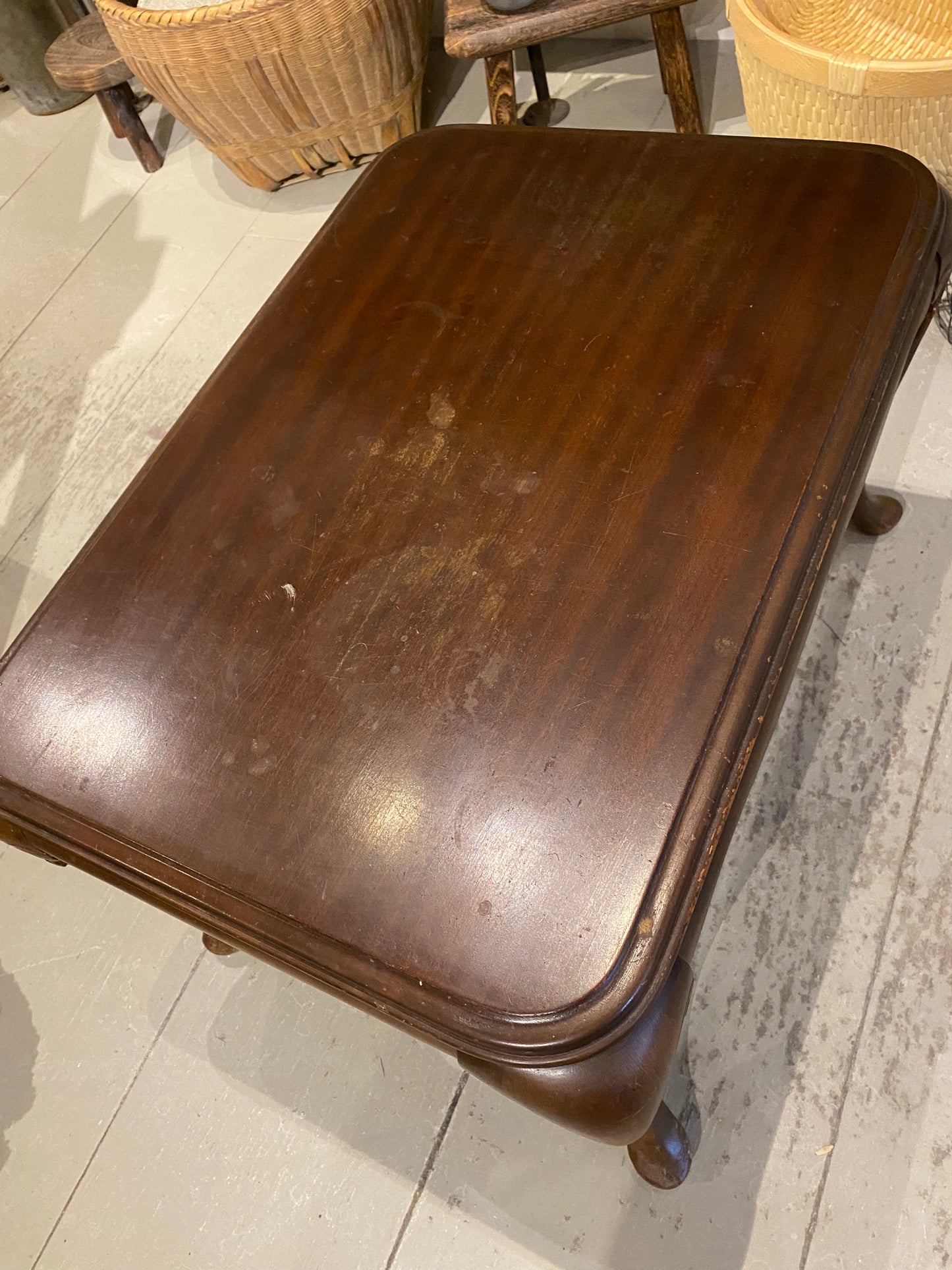 Vintage Small Wood Table - Dark