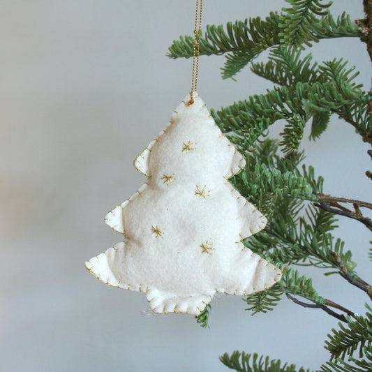 Plush Ornament Gold Embroidery