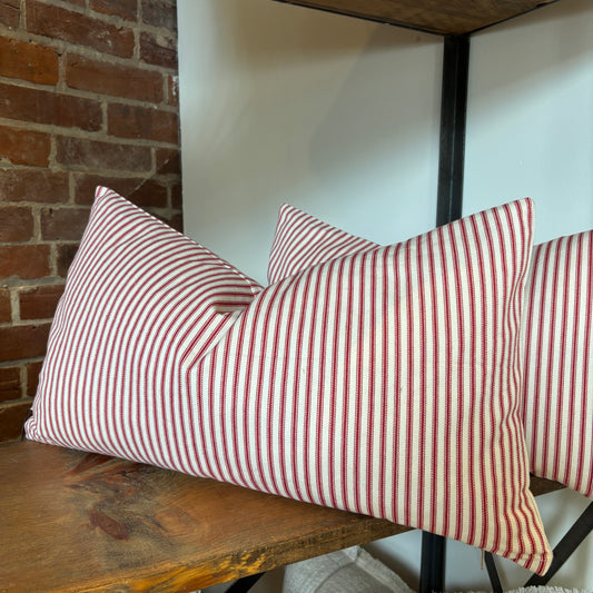 Ticking Pillow - 21x12