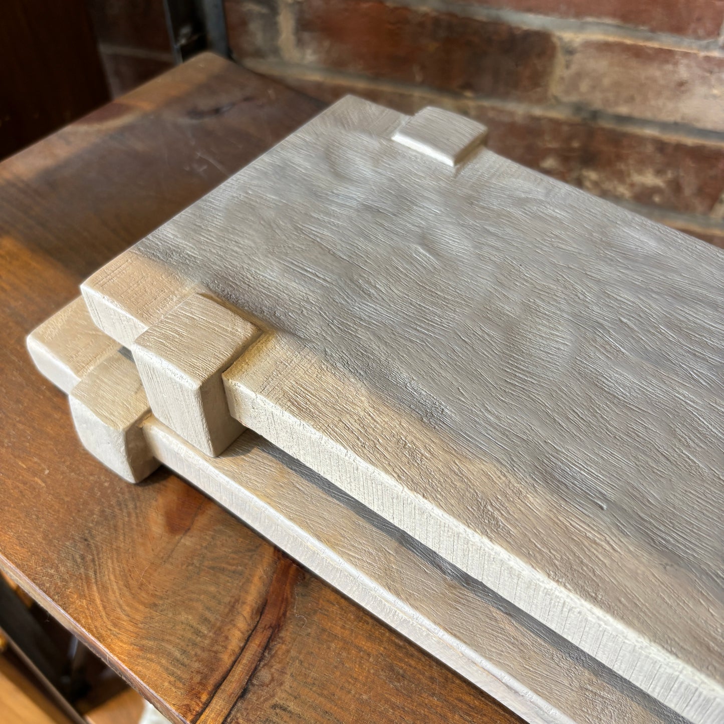 Bleached Drift Pedestal Tray