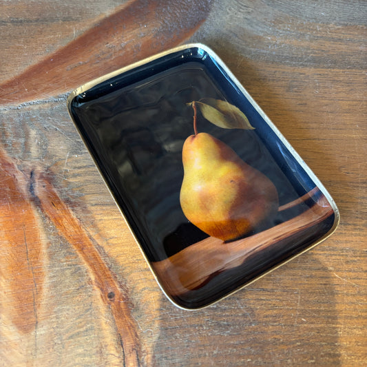 Pear Still Life Enamelled Tray - Small