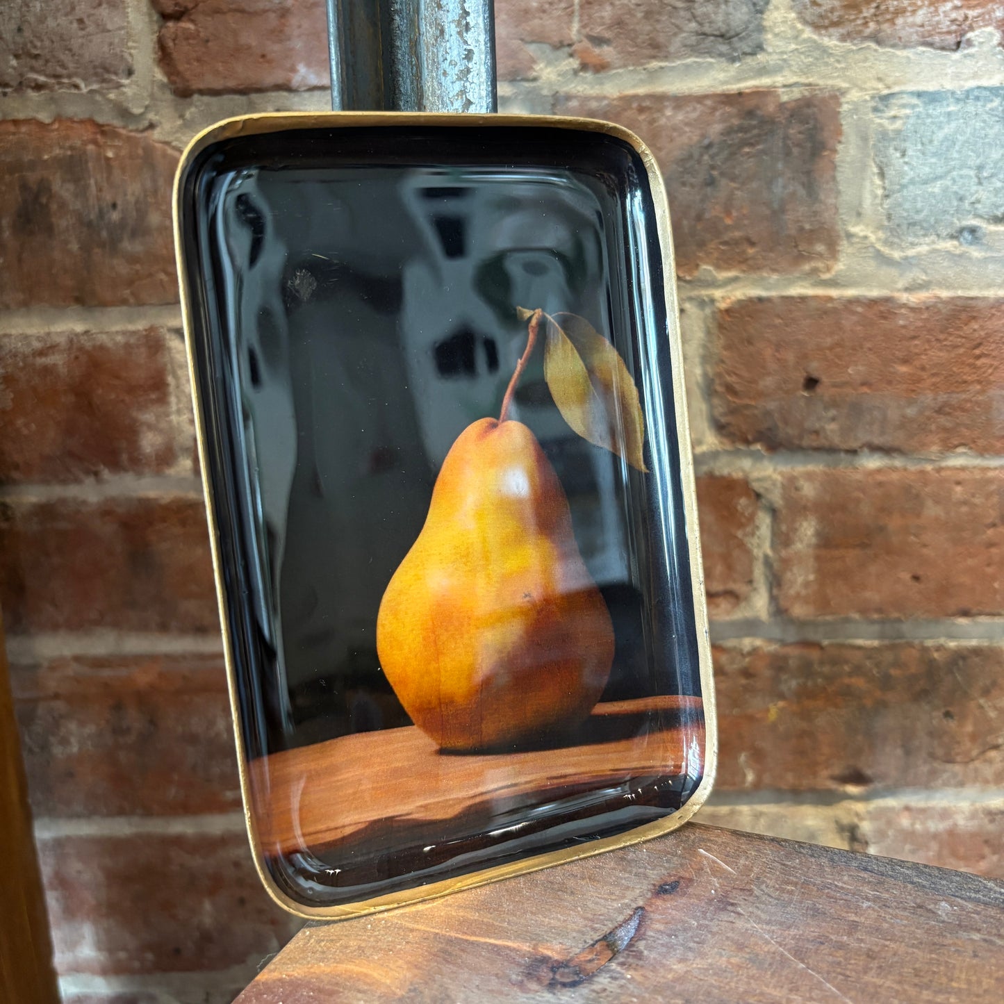Pear Still Life Enamelled Tray - Small