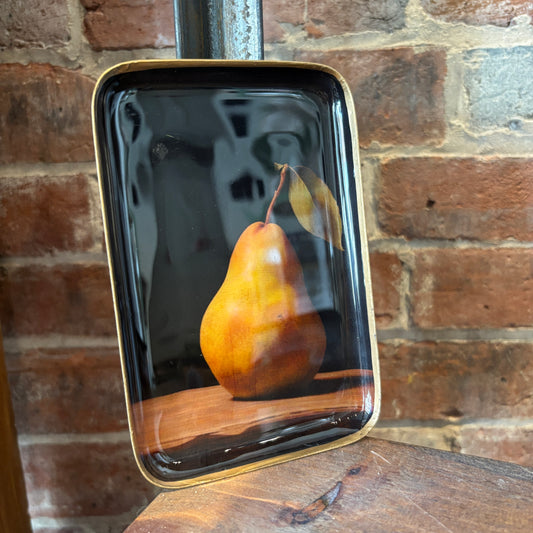 Pear Still Life Enamelled Tray - Small