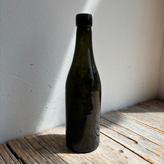 Vintage Dark Green Glass Bottle