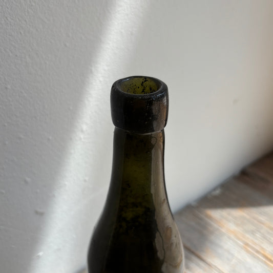 Vintage Dark Green Glass Bottle