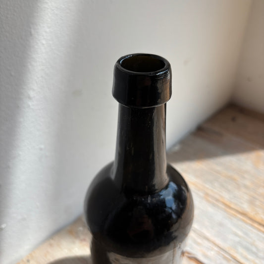 Vintage Dark Brown Glass Bottle