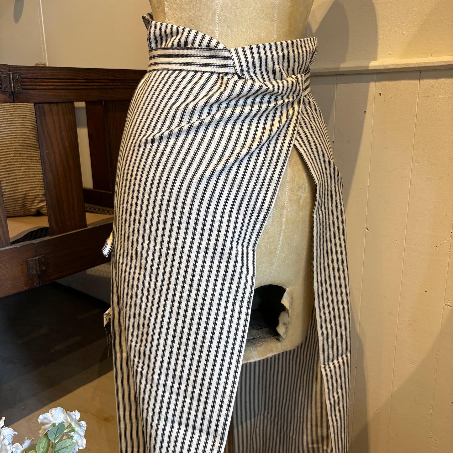 Ticking Butcher's Apron