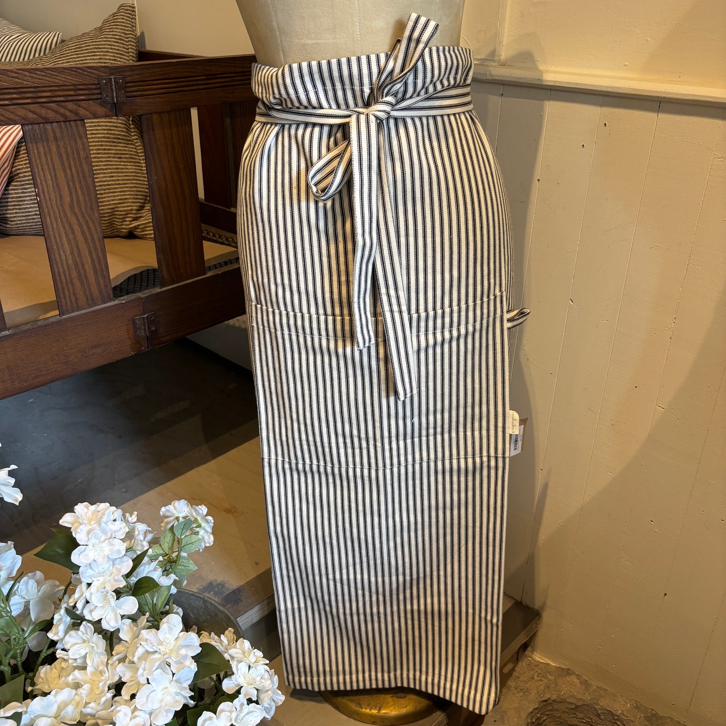 Ticking Butcher's Apron