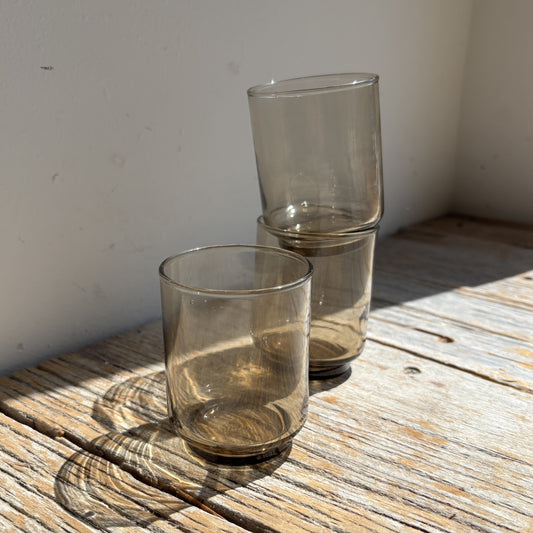 Vintage Smokey Glass Cup