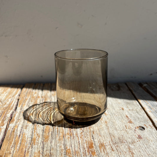 Vintage Smokey Glass Cup